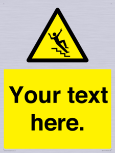 Custom Slippery Stairs Sign